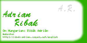 adrian ribak business card
